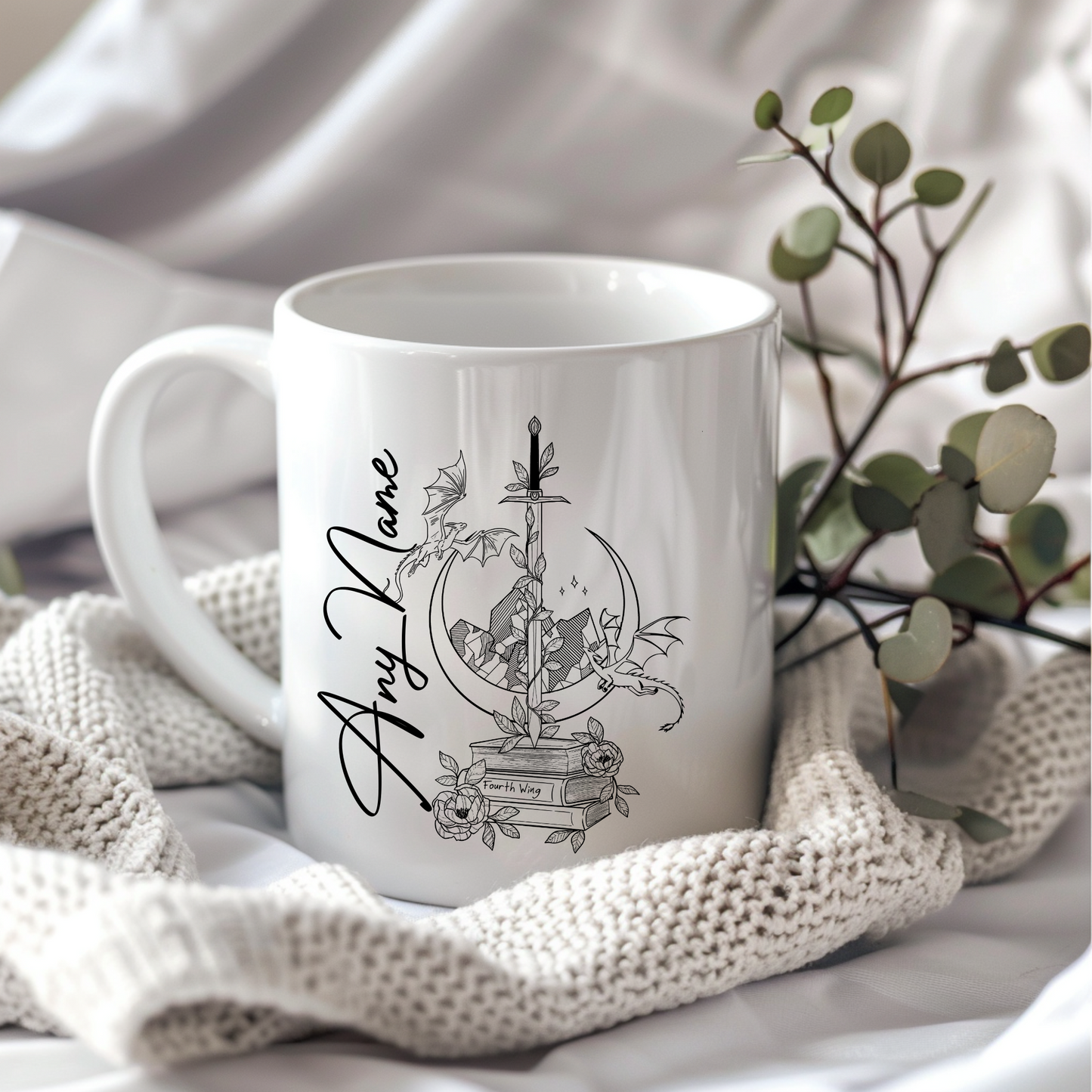 Flight of Dragons – Fourth Wing Inspired Mug 11oz Ceramic