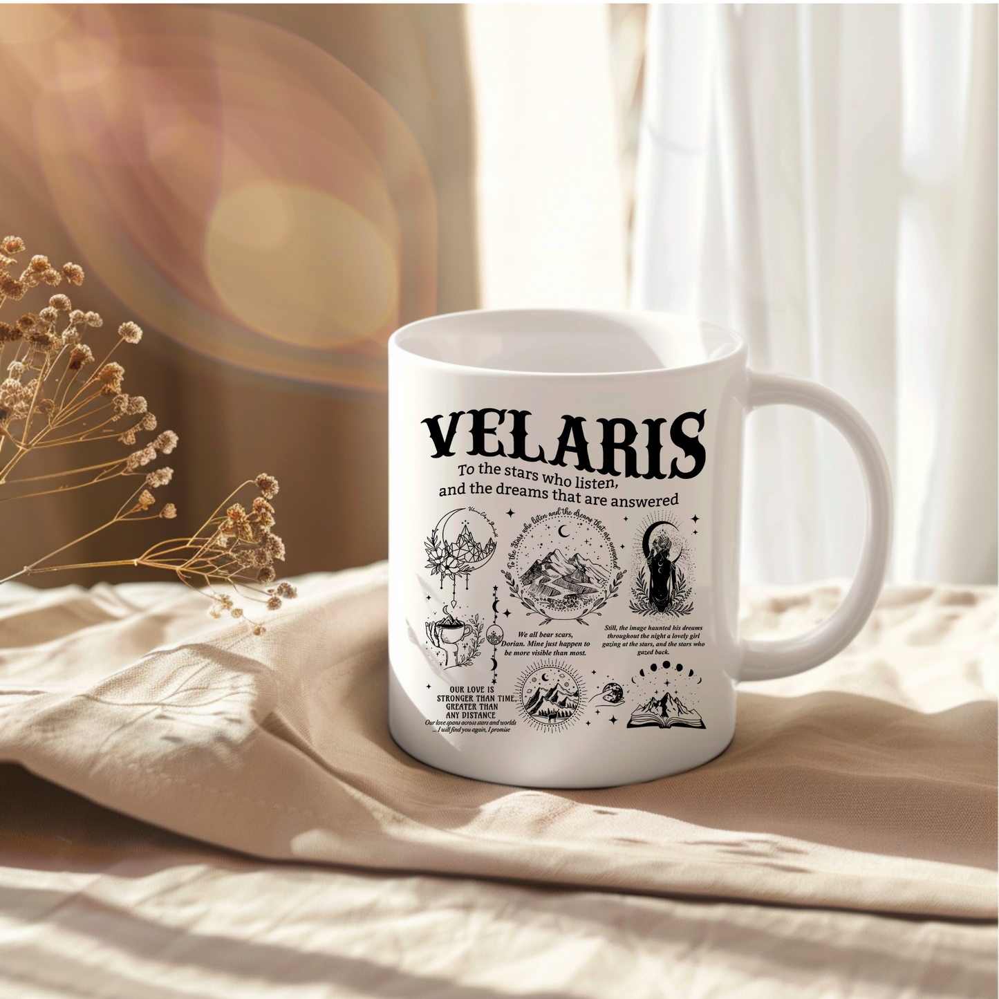 Velaris Quote Collage – ACOTAR Inspired Mug 11oz Ceramic